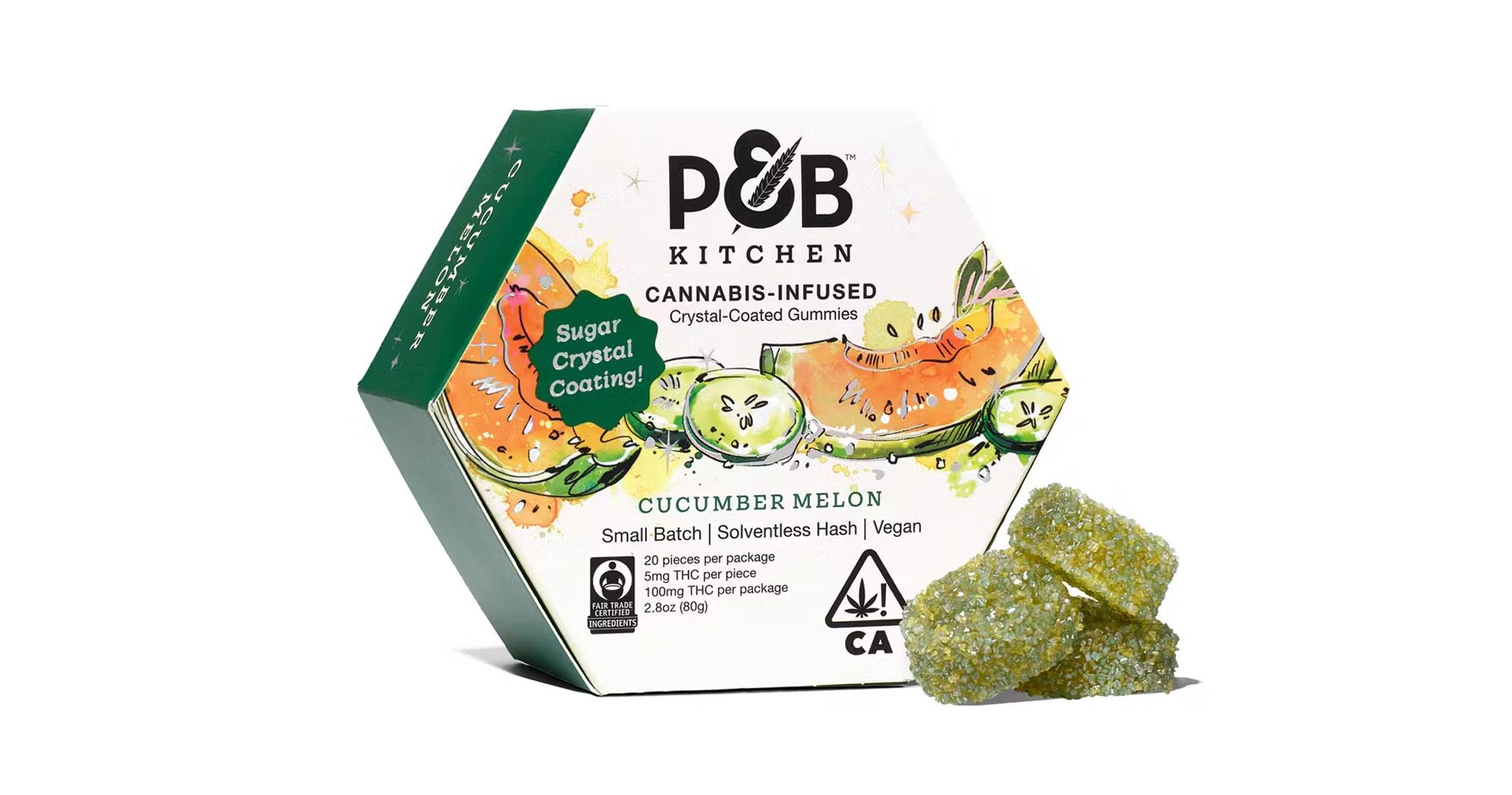 Kitchen Cucumber Melon THC Crystal Coated Gummies