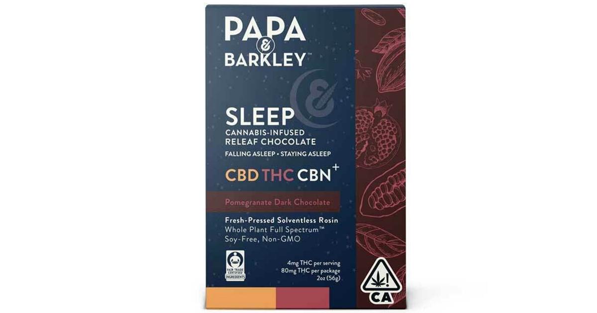 Pomegranate Dark Chocolate 4:2:1 THC:CBD:CBN Solventless Rosin Releaf Bar