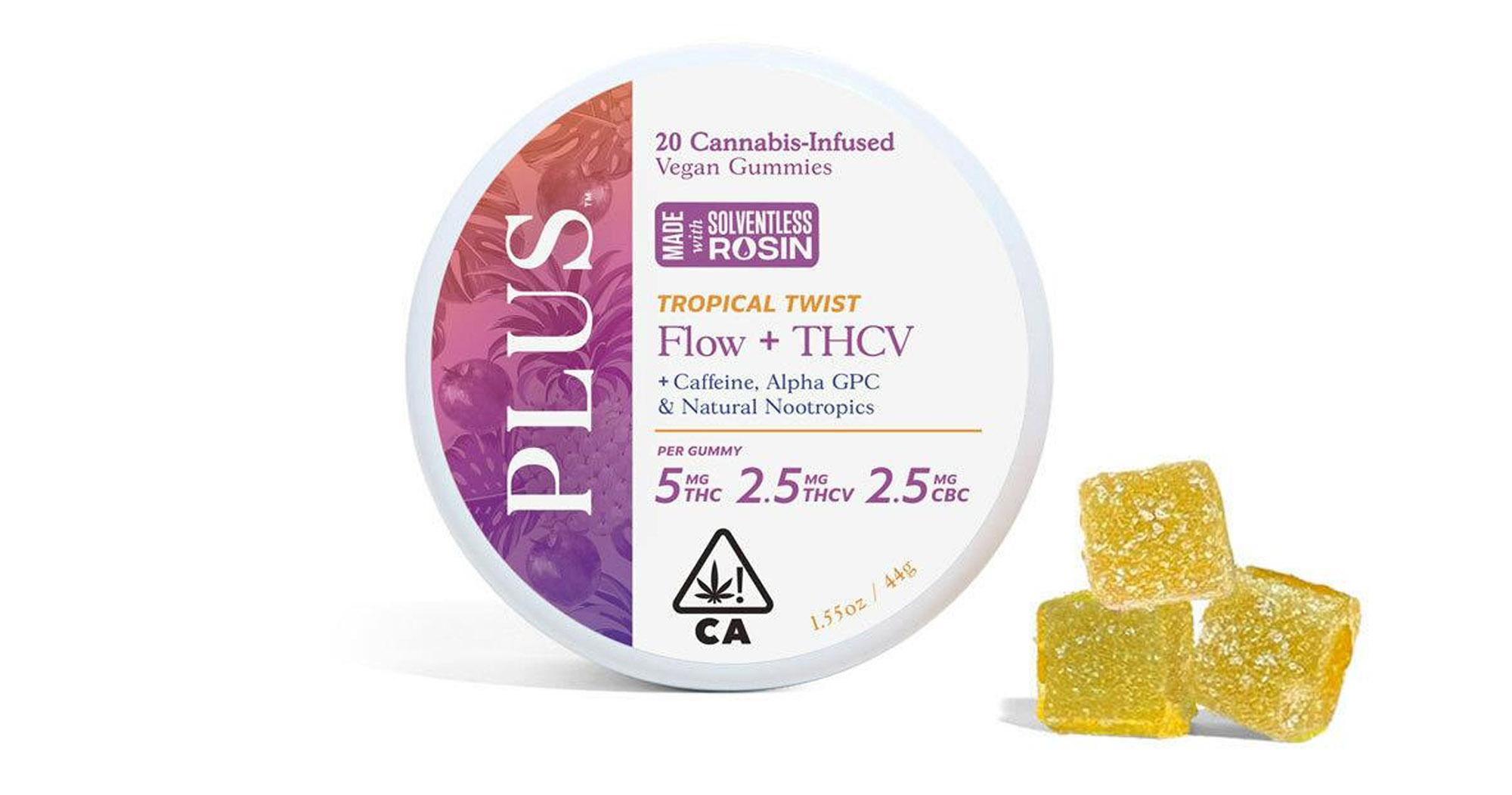 Tropical Twist 5:2.5:2.5 THC:THCV:CBC Rosin Gummies