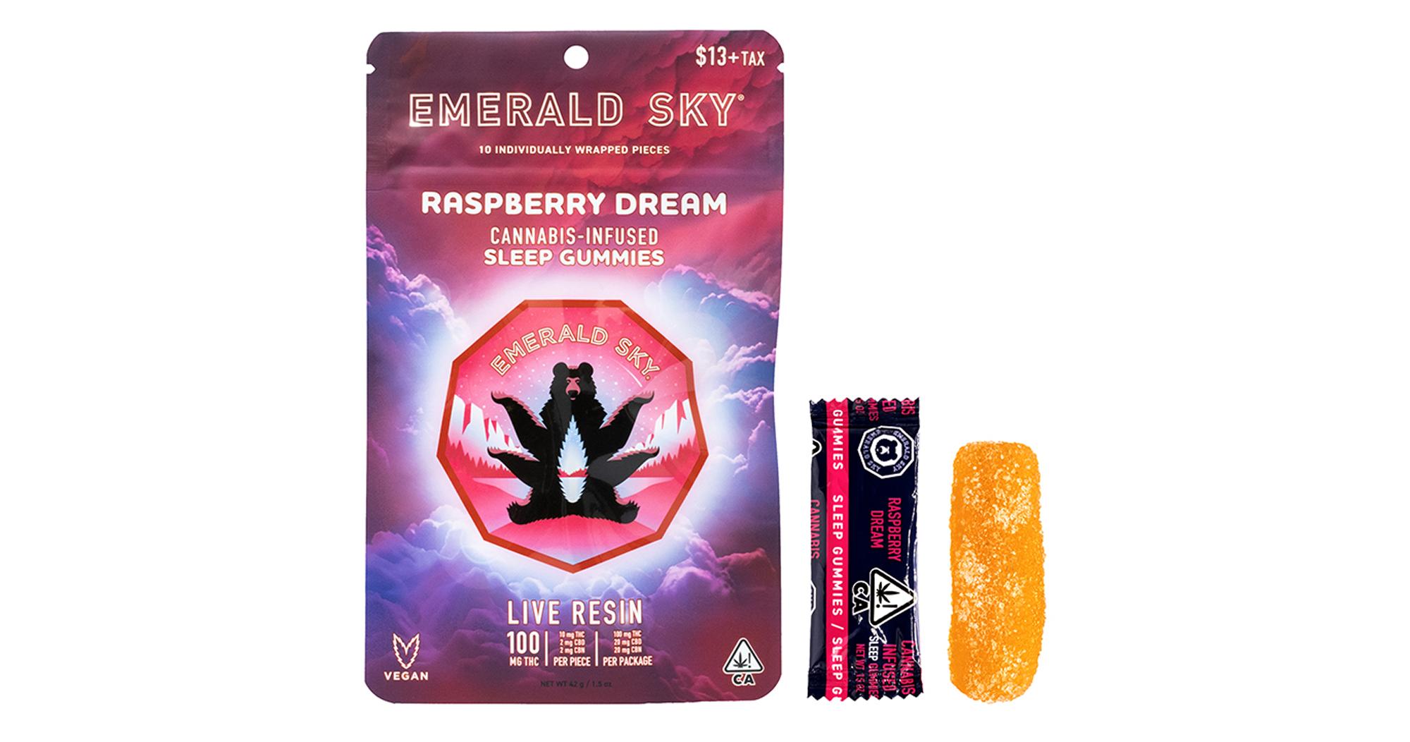 Raspberry Dream 10:2:2 CBN Live Resin Gummies